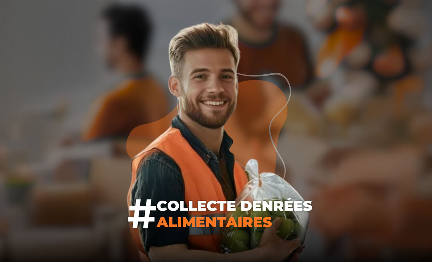 Denrées alimentaires collectées pour une distribution